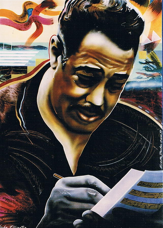 642x900 Duke Ellington Painting By Mireille Poulin - Duke Ellington Painting