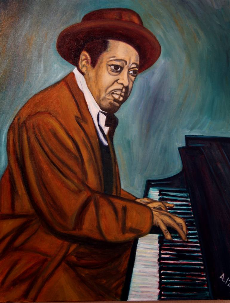 770x1016 Saatchi Art Duke Ellington Painting By Angel Lejarriaga - Duke Ellington Painting