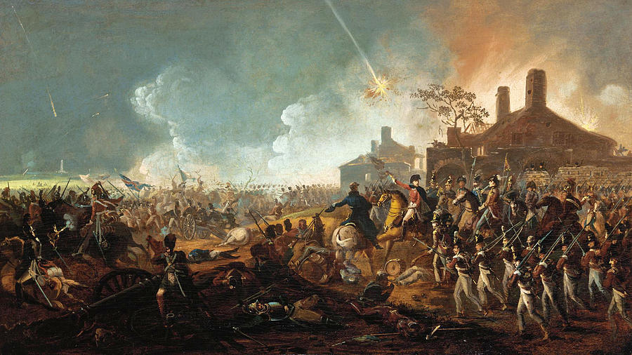 900x506 The Duke Of Wellington At La Haye Sainte. The Battle Of Waterloo - Duke Of Wellington Painting