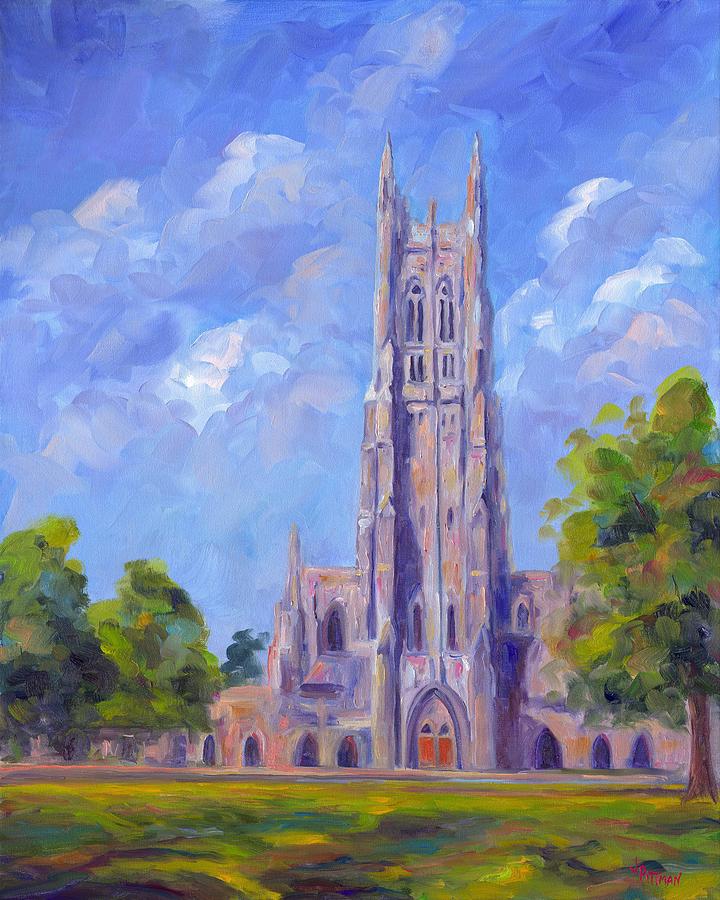 720x900 The Chapel At Duke University Painting By Jeff Pittman - Duke University Painting
