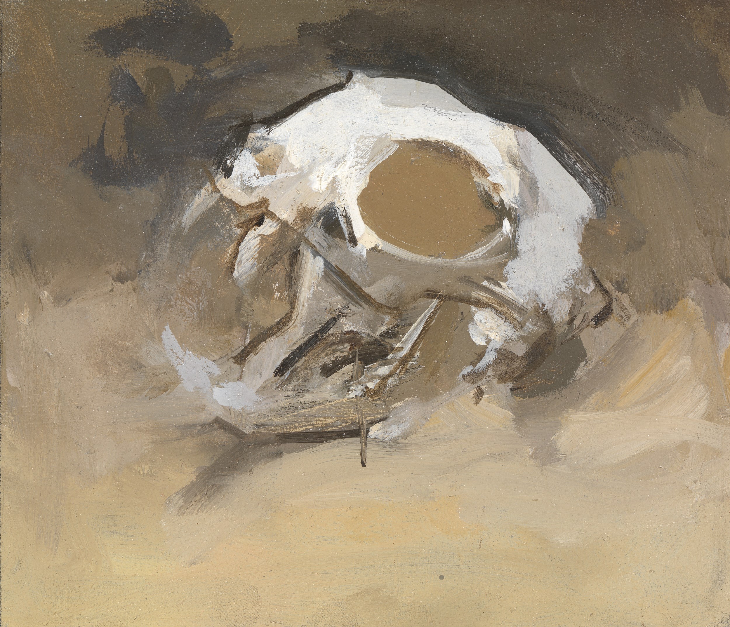 2500x2148 Robert Dukes Cat Skull Summer Exhibition Explorer 2016 - Dukes Painting