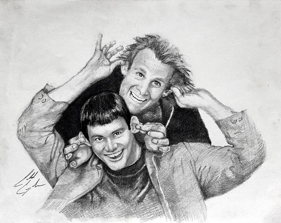 900x715 Dumb And Dumber Drawing By Caleb Goodman - Dumb And Dumber Painting