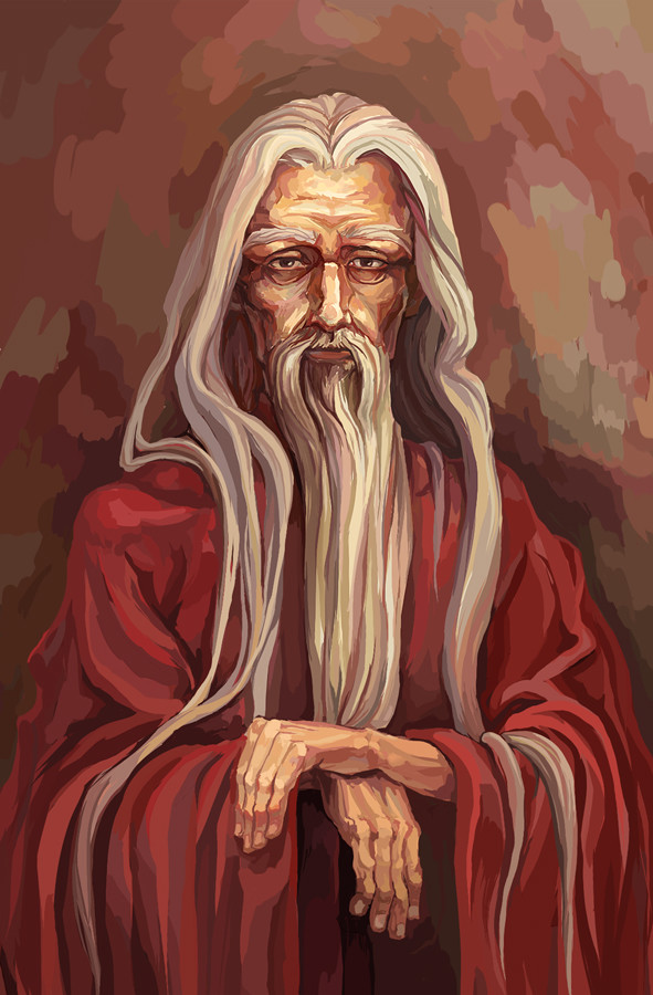 591x900 Artstation - Dumbledore Painting