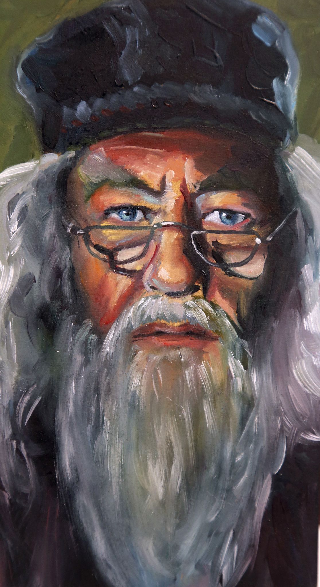 1116x2048 Dumbledore Original Oil Painting Oil Painting Portrait By Jess - Dumbledore Painting