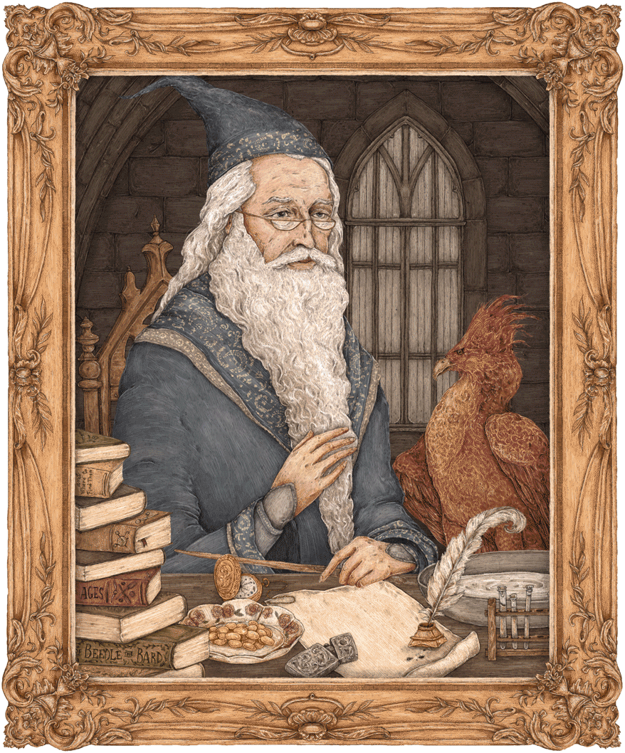 878x1058 Albus Dumbledore's Moving Portrait - Dumbledore Painting