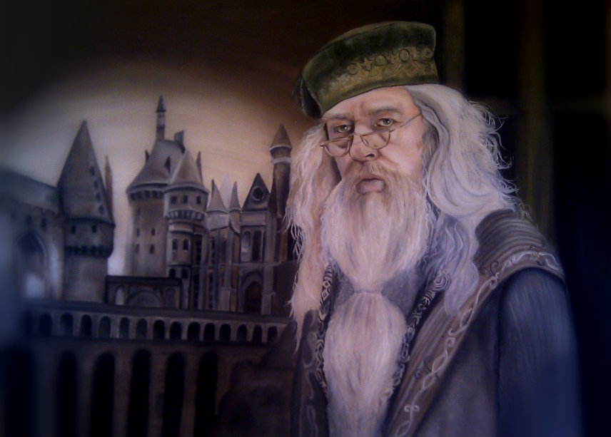 856x613 Dumbledore Painting By Nadinesabbagh - Dumbledore Painting