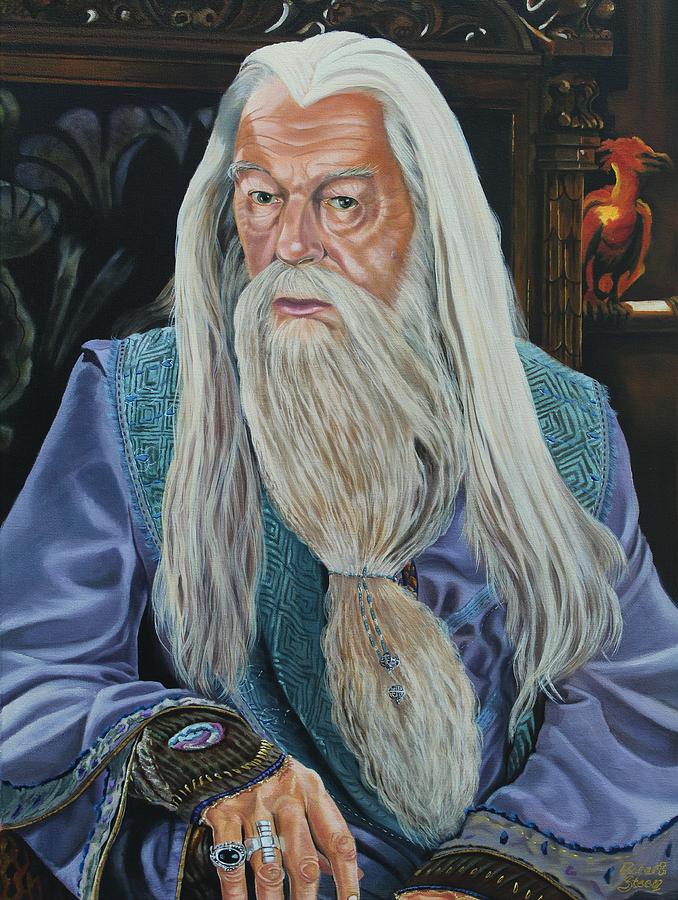 678x900 Professor Dumbledore Painting By Robert Steen - Dumbledore Painting