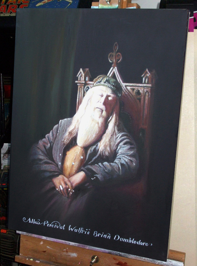 628x850 Sleeping Dumbledore Portrait - Dumbledore Painting