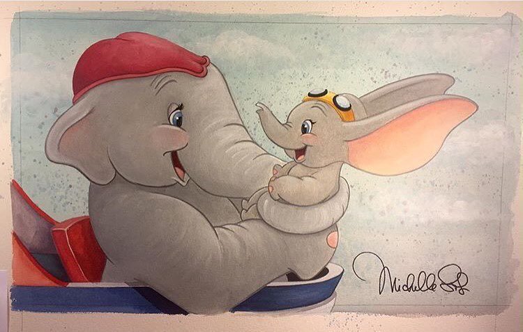 750x477 Disneylifestylers On Twitter Dumbo Painting By Michelle St - Dumbo Painting