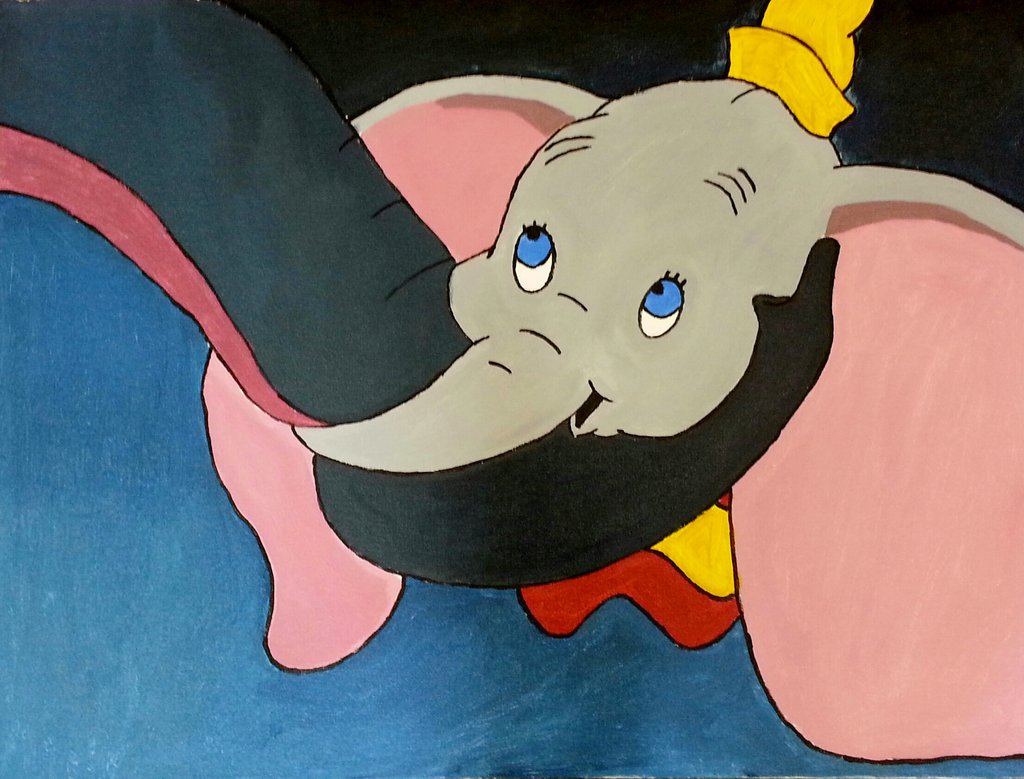 1024x779 Dumbo Painting By Creepyland - Dumbo Painting