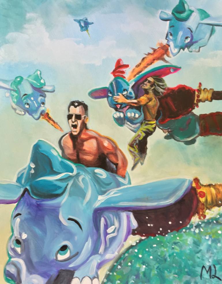 770x984 Saatchi Art Dumbo 2021 Painting By Markus Lewis - Dumbo Painting