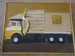 300x224 R.w Anderson Signed 1970's Pop Art Painting Dump Truck Modernism - Dump Truck Painting