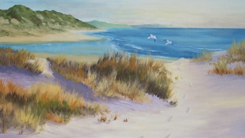 500x282 How To Paint Sand Dunes On The Beach In Oil Online Art Lessons - Dune Painting
