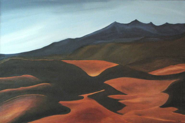 770x511 Saatchi Art Dunes Painting By Tom Stevens - Dune Painting