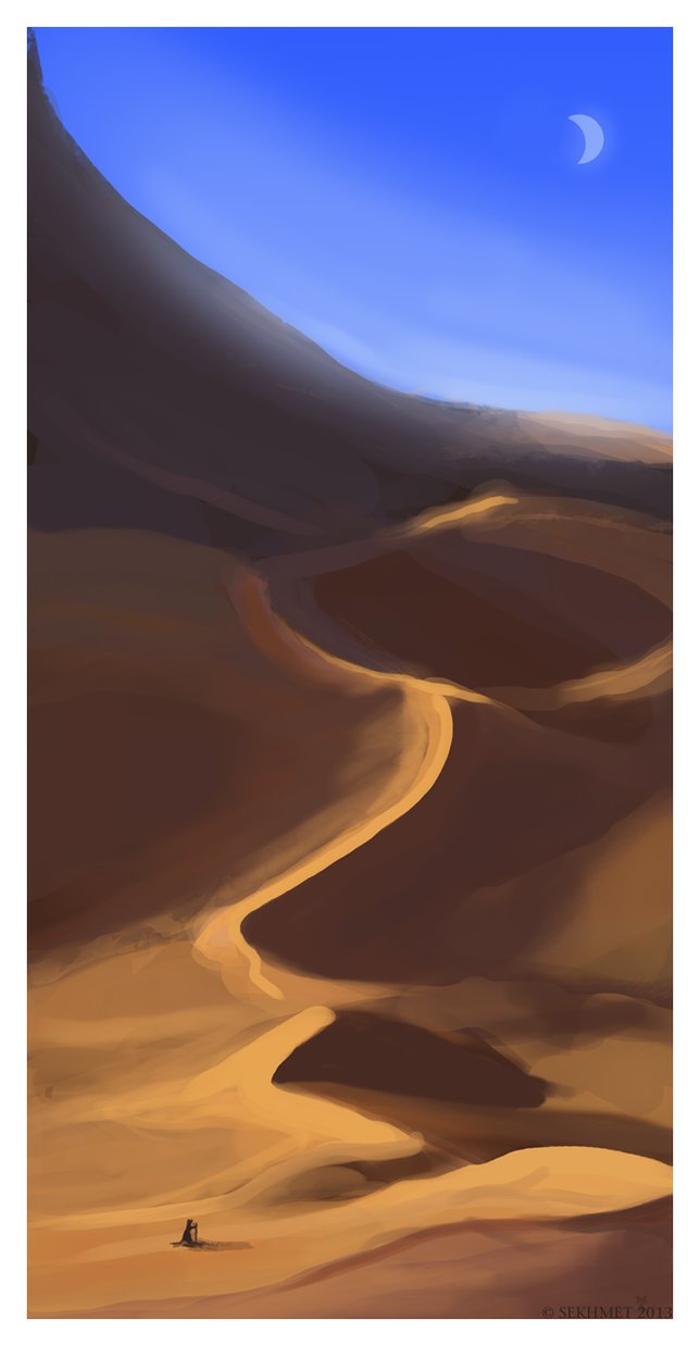 644x1238 Speed Painting Sand Dunes By Art Of Sekhmet - Dune Painting
