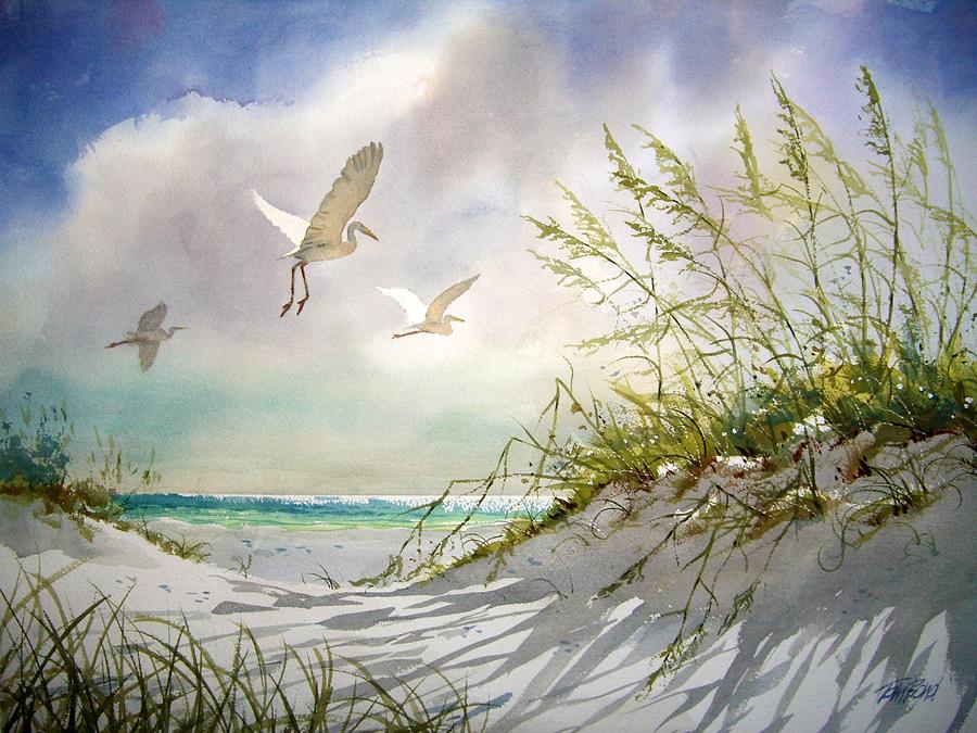 900x675 Sunny Dune Painting By Tom Bond - Dune Painting