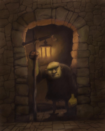 369x462 Painting Of The Dungeon Concierge Using Corel Painter Knowledge Base - Dungeon Painting