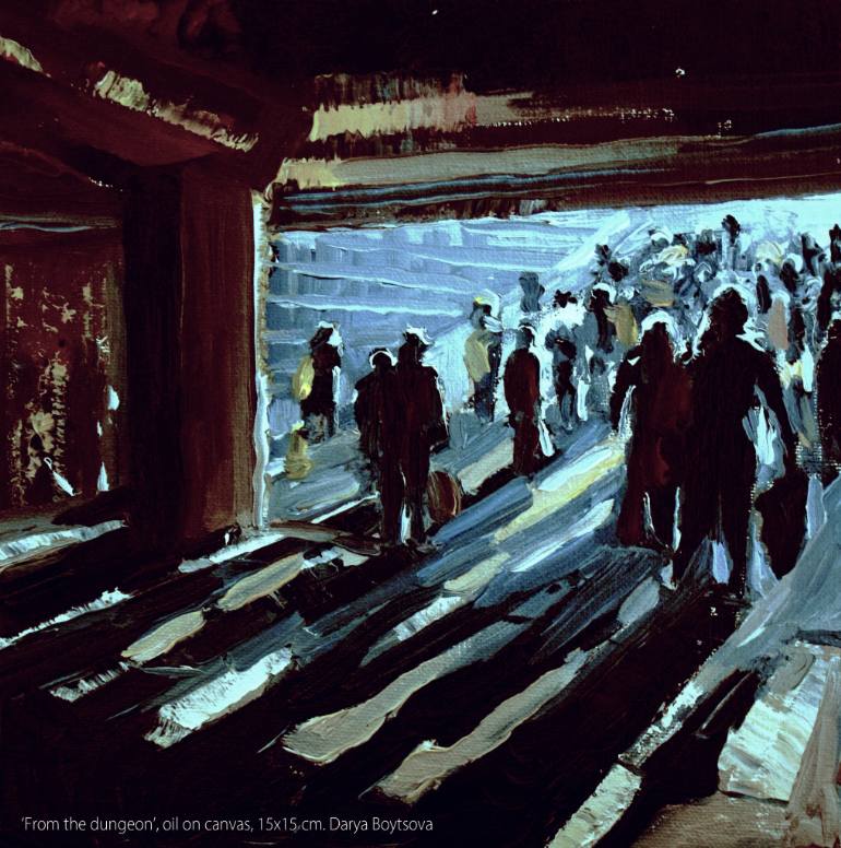 770x776 Saatchi Art From The Dungeon Painting By Darya Boytsova - Dungeon Painting