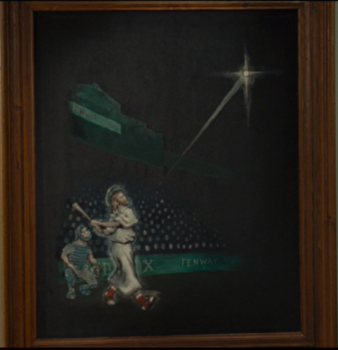 489x506 The Perfect Painting For The Red Sox Fan In Your Life - Dunking Jesus Painting