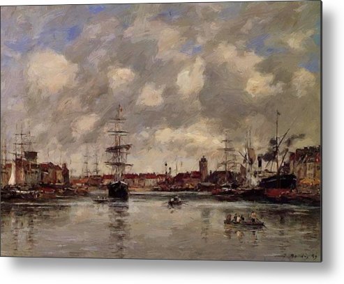 493x408 Dunkirk The Holland Basin 1889 Metal Print By Boudin Eugene - Dunkirk Painting