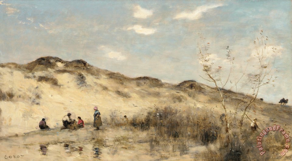 960x529 Jean Baptiste Camille Corot The Dunes Of Dunkirk Painting - Dunkirk Painting