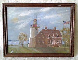 300x233 Point Gratiot Acrylic Painting Historical Dunkirk Lighthouse Mary - Dunkirk Painting