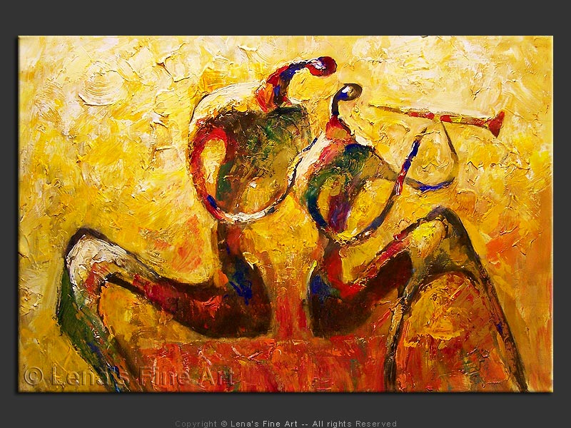 800x600 Duo For Clarinet Art By Lena - Duo Painting