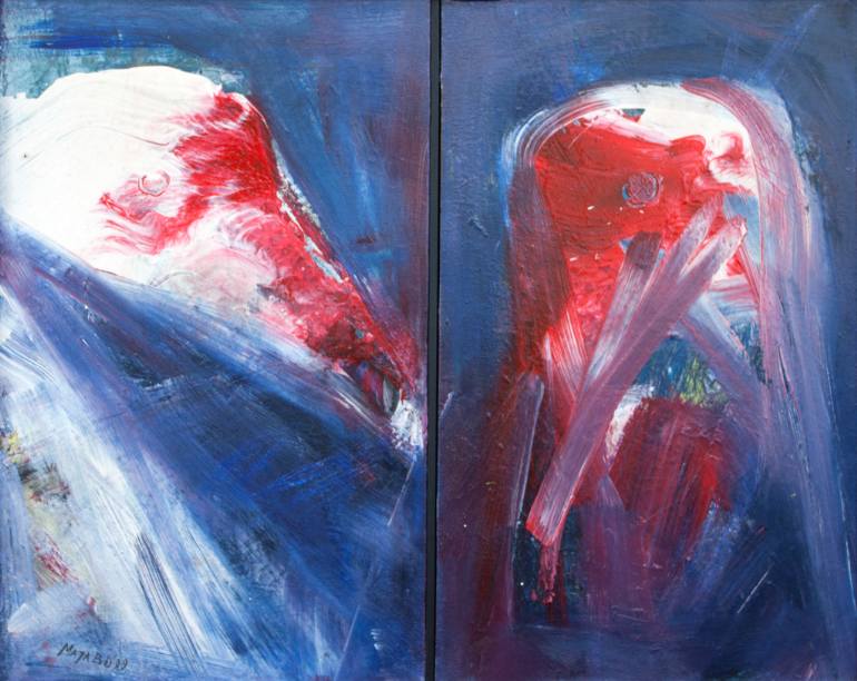 770x612 Saatchi Art Duo Painting By Maja Buric Djuranovic - Duo Painting
