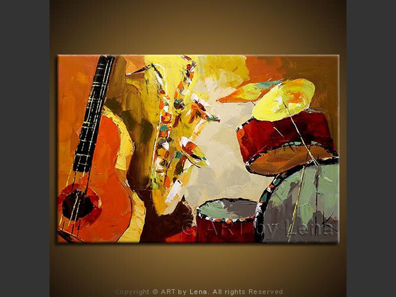 800x600 Sax Duo Art By Lena - Duo Painting