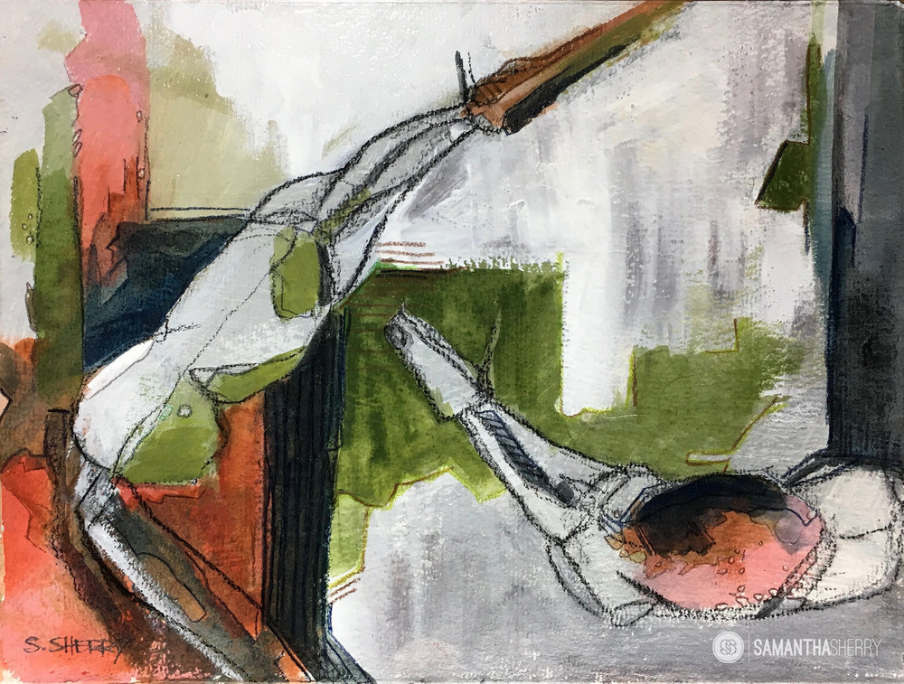 1000x757 Diebenkorn Duo, Day 31, May 4 Samantha Sherry Fine Art - Duo Painting