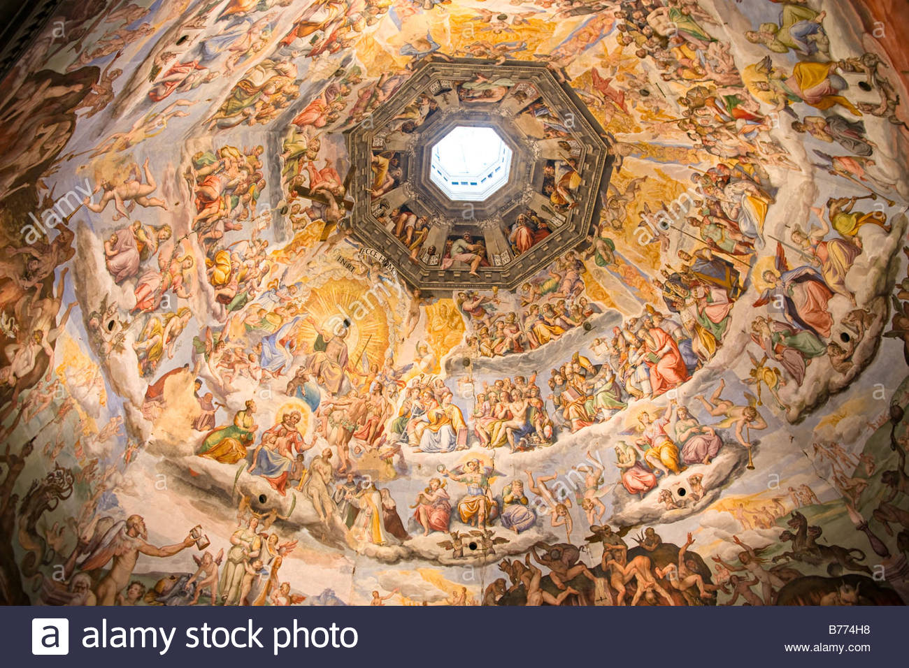 1300x956 Florence Painting Inside The Dome Of The Duomo Stock Photo - Duomo Florence Painting