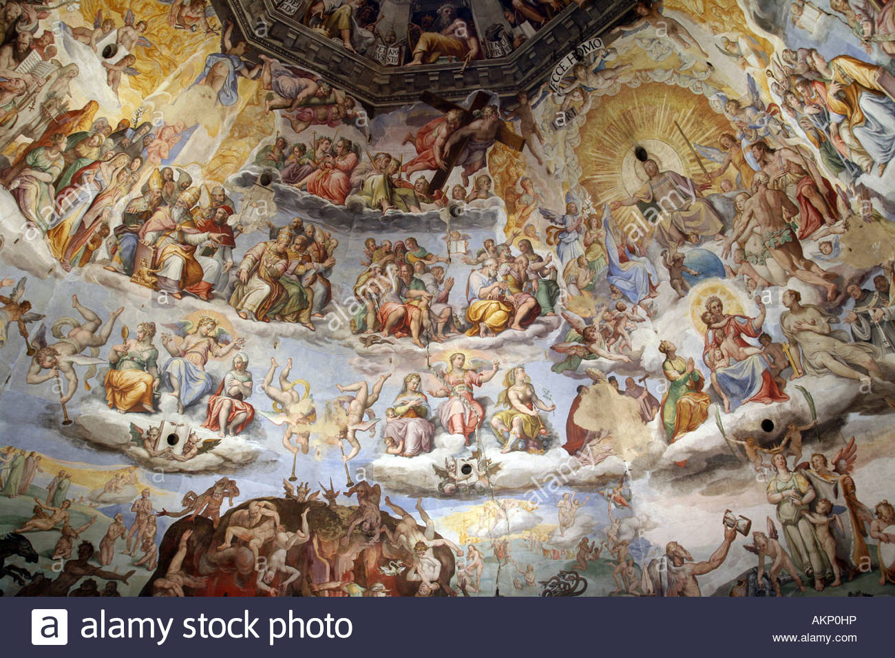 1300x956 The Last Judgement Painting On The Ceiling Of The Dome, The Duomo - Duomo Florence Painting