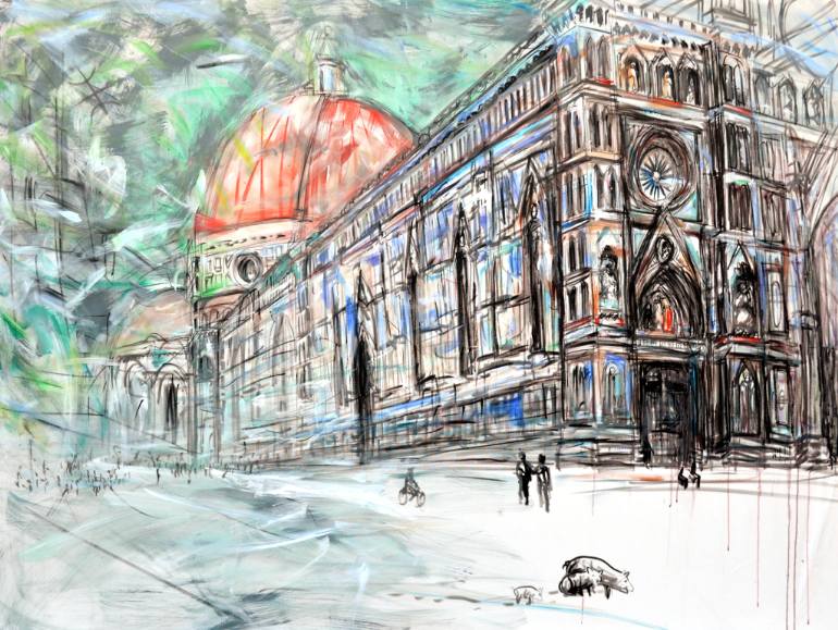 770x579 Saatchi Art Il Duomo Painting By Andres Montiel - Duomo Painting