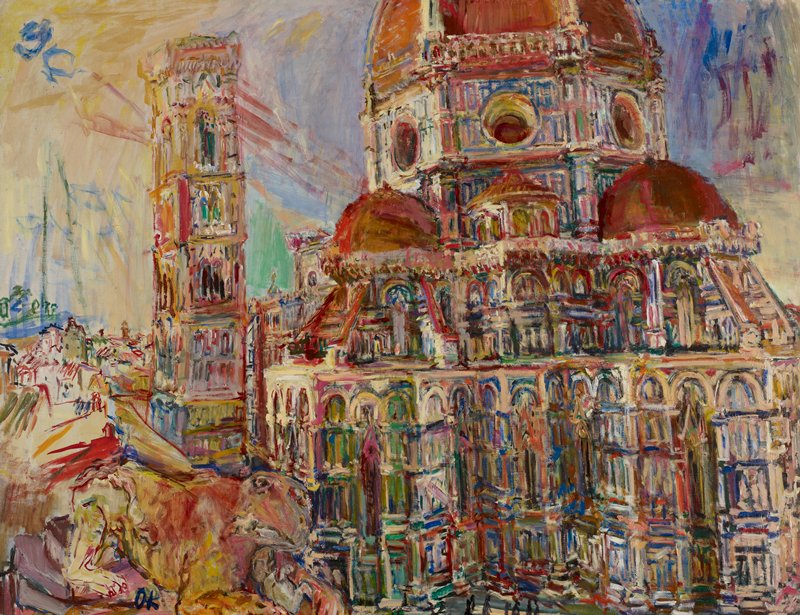800x615 The Duomo, Florence, Oskar Kokoschka Mia - Duomo Painting