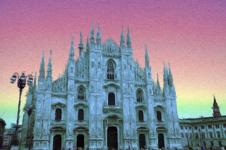 900x597 Duomo Di Milano Painting By Jeffrey Kolker - Duomo Painting