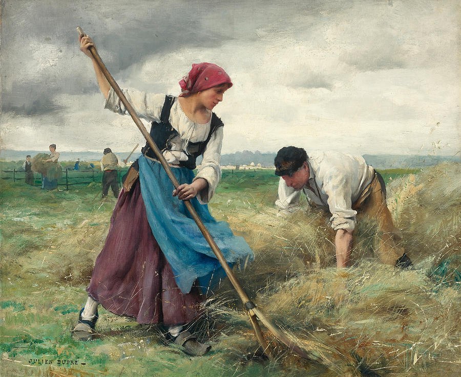 900x737 Harvesters Painting By Julien Dupre - Dupre Painting