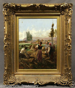 254x300 Late 19th Century French Julien Oil Painting Watching - Dupre Painting