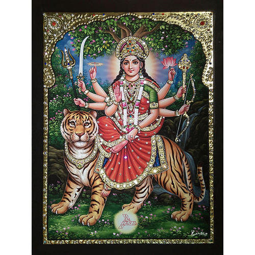 500x500 Durga Painting - Durga Painting