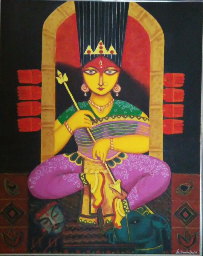 649x817 Goddess Durga - Durga Painting