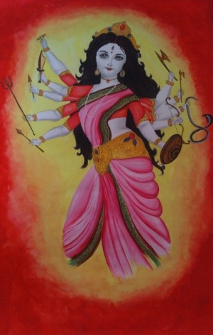 300x471 Paintings - Durga Painting