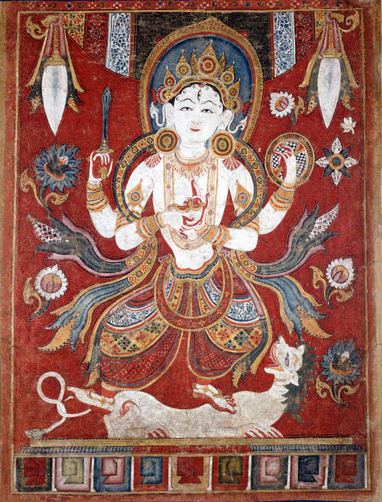 555x728 Durga Goddess Thangka Painting - Durga Painting