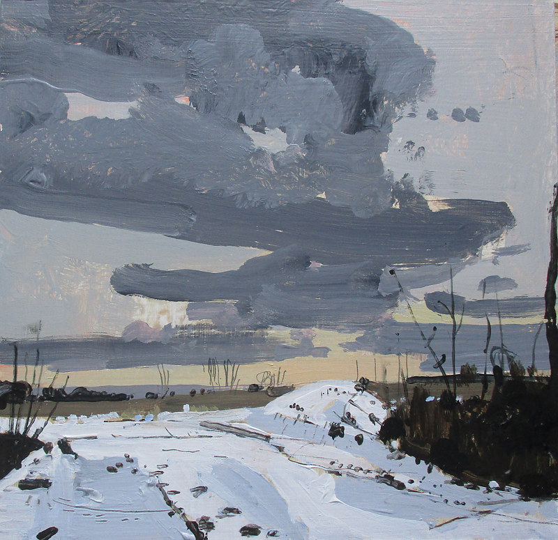 800x775 Homebound, November Dusk - Dusk Painting