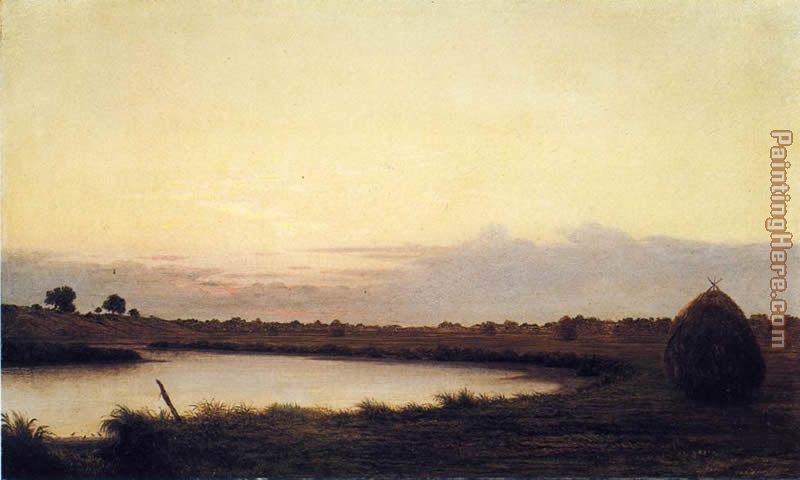 800x480 Martin Johnson Heade Quiet River - Dusk Painting