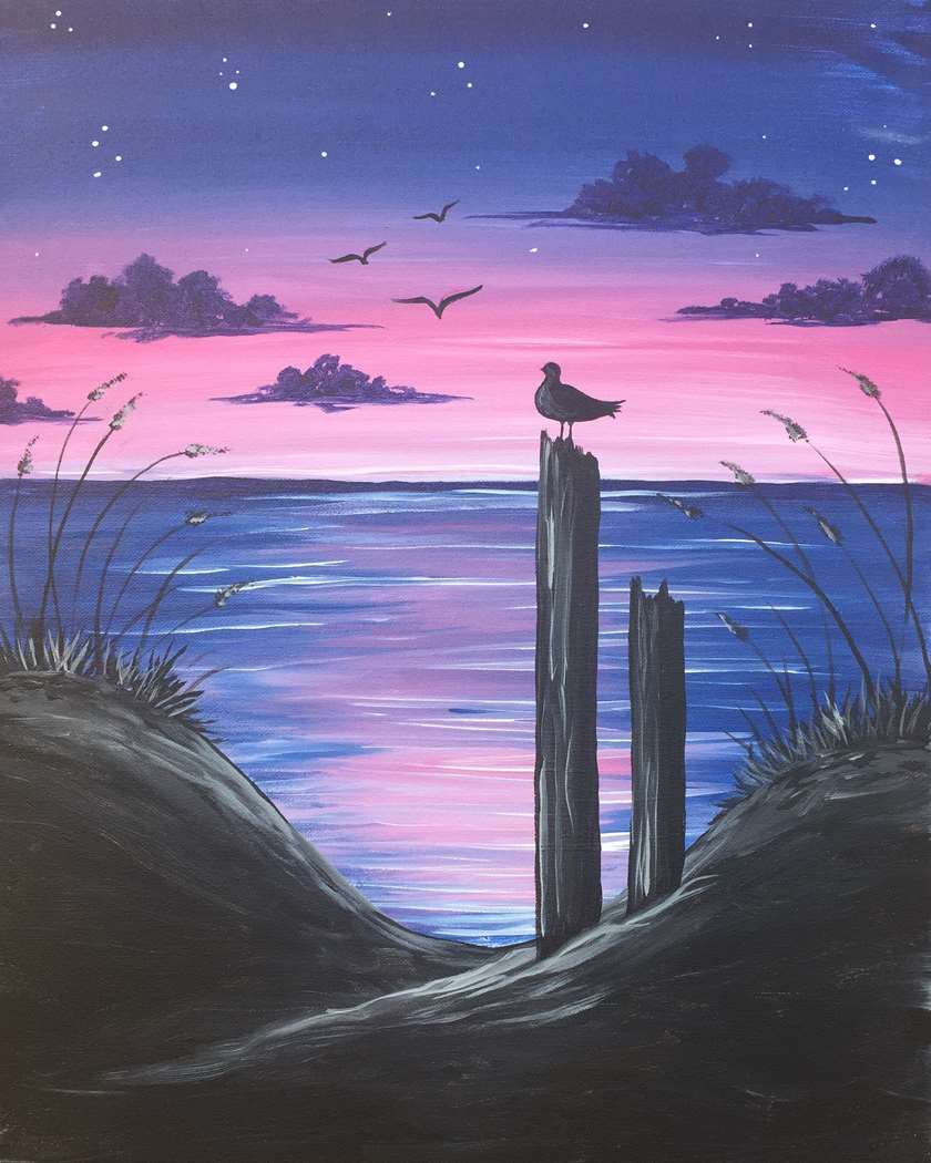 840x1050 Ocean Serenity Dusk - Dusk Painting
