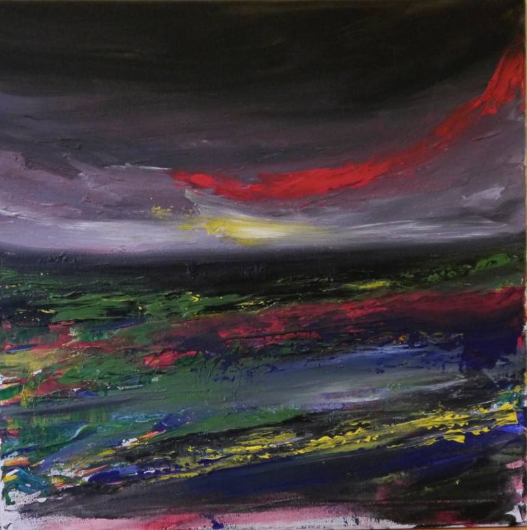 770x774 Saatchi Art Into The Dusk Painting By Zarina Belic - Dusk Painting
