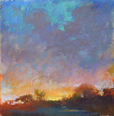 480x488 Loriann Signori Memory Paintings - Dusk Painting