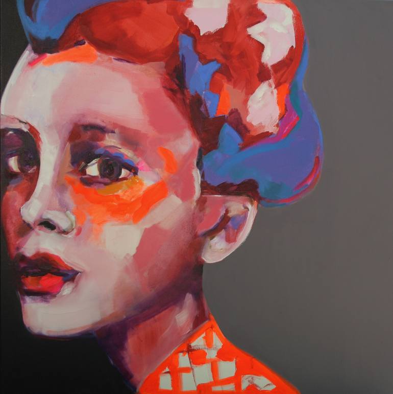 770x771 Saatchi Art Dutch Girl Painting By Patricia Derks - Dutch Girl Painting