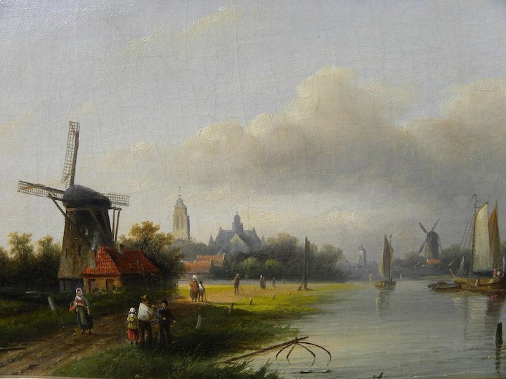720x540 Jan Jacob Coenrad Spohler (1837 1923) Dutch Landscape Painting - Dutch Landscape Painting