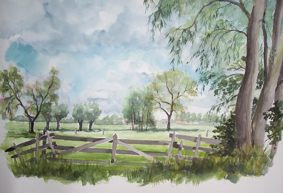 900x616 Dutch Landscape Painting By Dick Carlier - Dutch Landscape Painting