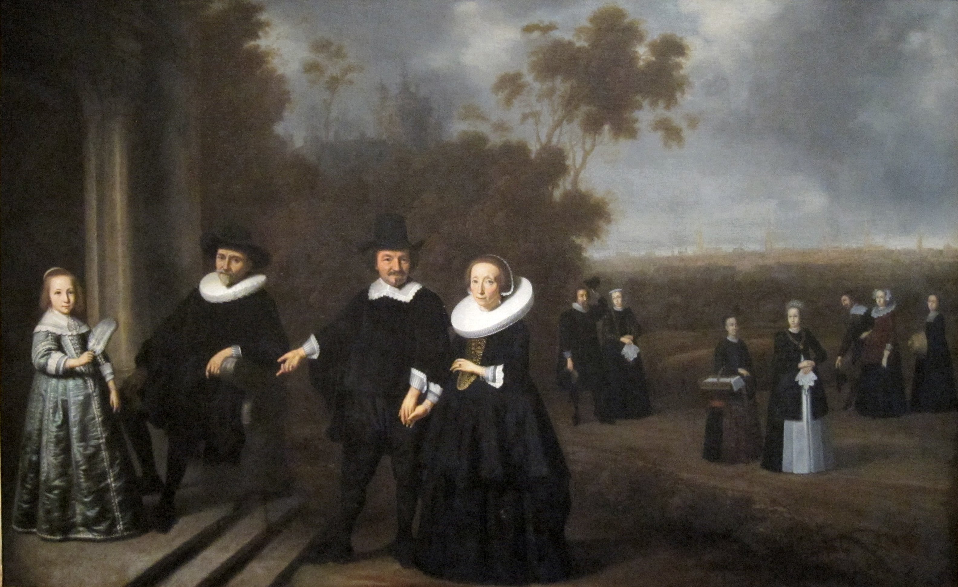 3168x1941 File'The Burgomaster's Family', Dutch Oil On Canvas Painting, C - Dutch Painting